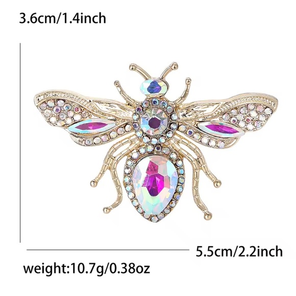 Citrine Queen Bee Brooch - Picture 4 of 4